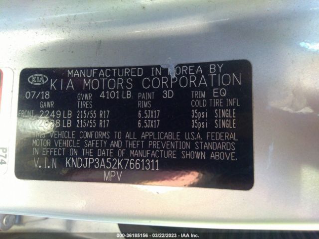 KNDJP3A52K7661311 KIA SOUL +