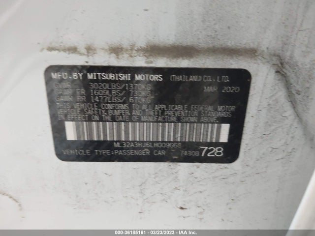 Mitsubishi Mirage Es/se 2020 ML32A3HJ6LH009668 Image 10