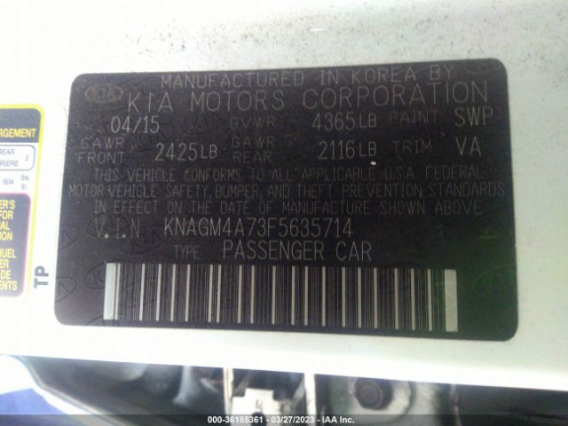 KNAGM4A73F5635714 KIA Optima Lx