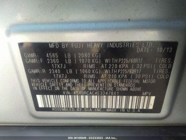 4S4BRCAC4E3247841 Subaru Outback 2.5i
