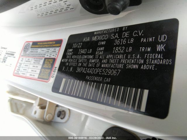 3KPA24AD0PE529067 KIA RIO LX
