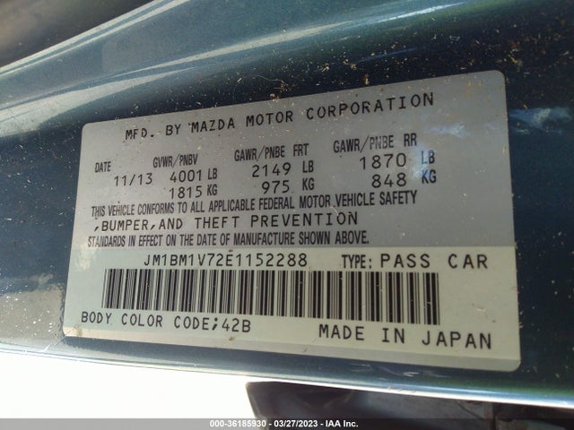 Mazda MAZDA3 2014 JM1BM1V72E1152288 Image 9