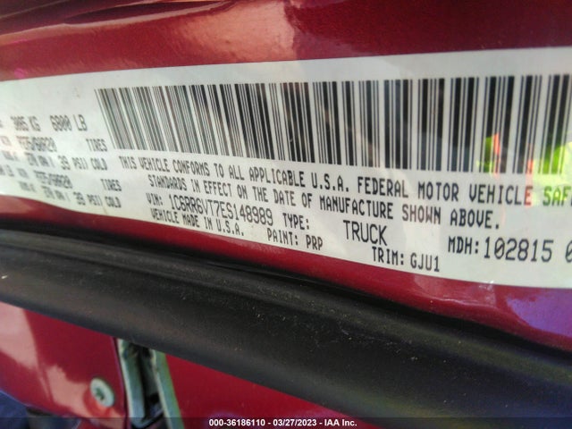 1C6RR6VT7ES148989 RAM 1500 Laramie