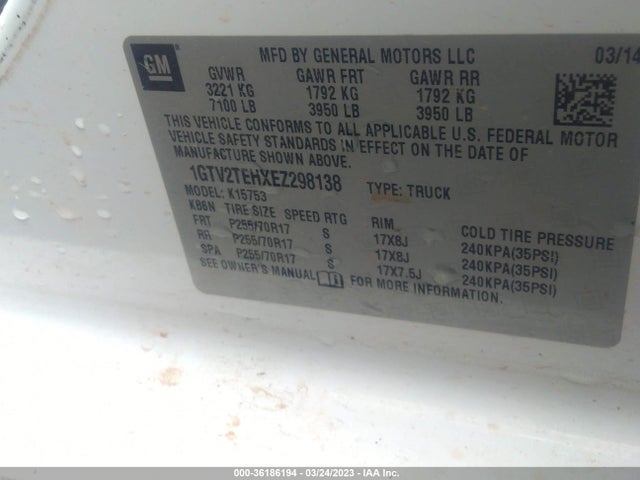 GMC SIERRA 1500 2014 1GTV2TEHXEZ298138 Image 9