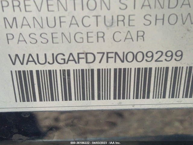 WAUJGAFD7FN009299 Audi A8 3.0t