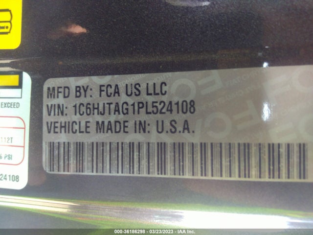 2023 Jeep Gladiator, VIN: 1C6HJTAG1PL524108