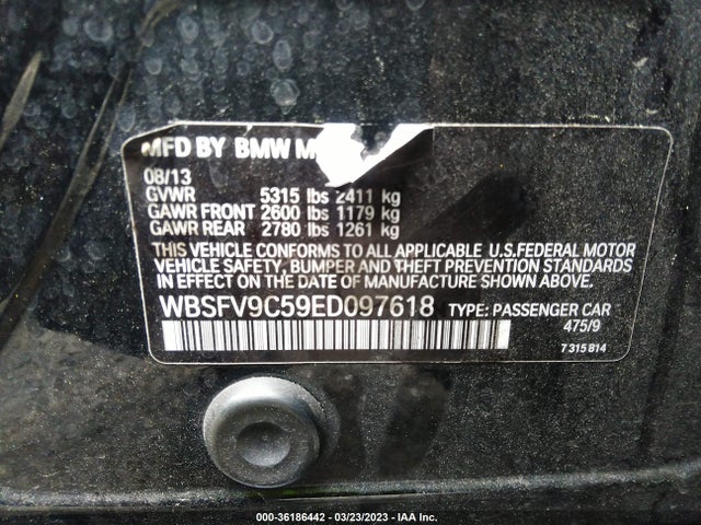 BMW M5 2014 WBSFV9C59ED097618 Image 9