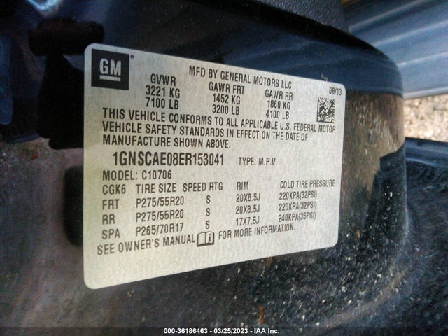 Chevrolet Tahoe Ls 2014 1GNSCAE08ER153041 Image 9