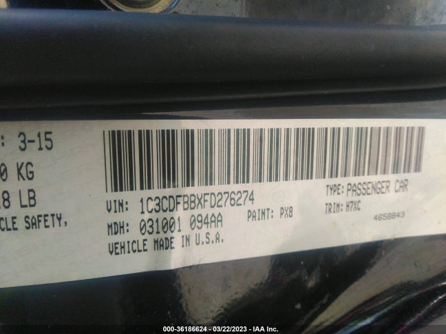Dodge DART SXT 2015 1C3CDFBBXFD276274 Image 9