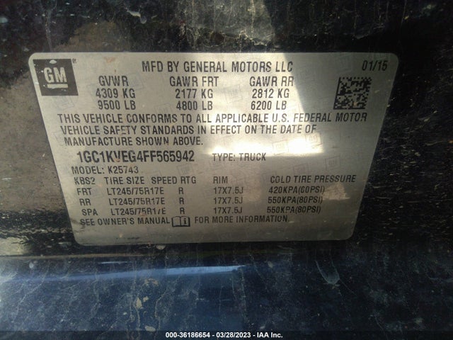 Chevrolet Silverado 2500hd Lt 2015 1GC1KVEG4FF565942 Image 10