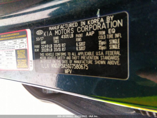 KNDJP3A59J7580675 KIA SOUL +
