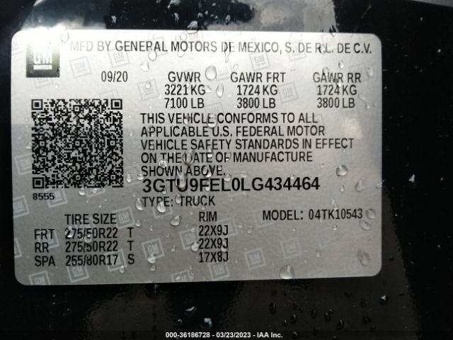 3GTU9FEL0LG434464 GMC Sierra 1500 Denali
