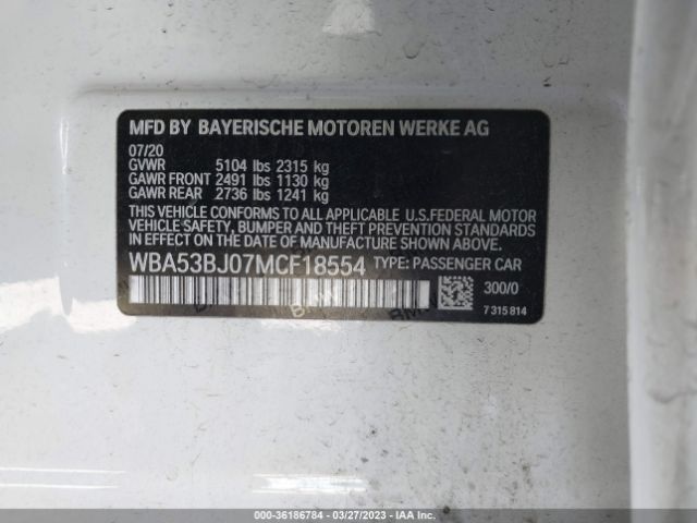 WBA53BJ07MCF18554 BMW 5 Series 540i