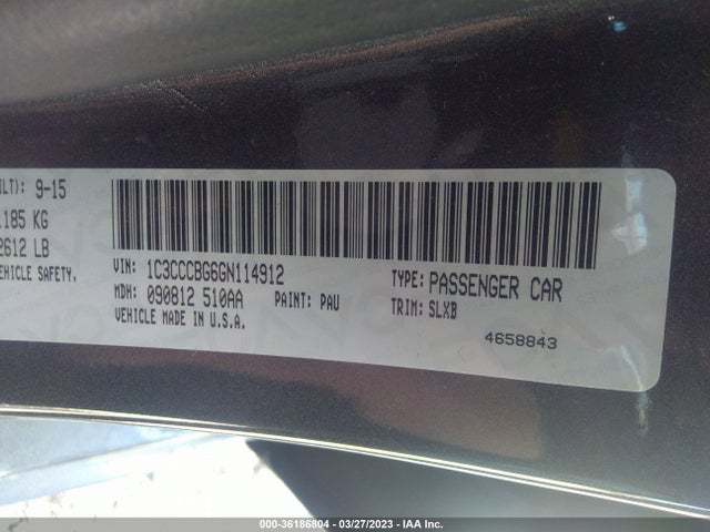 1C3CCCBG6GN114912 Chrysler 200 S