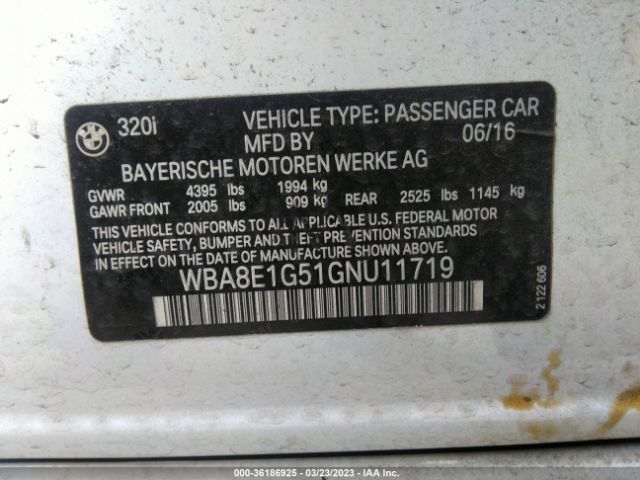 WBA8E1G51GNU11719 BMW 3 Series 320i