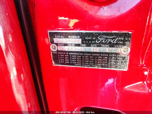 1959 FORD FAIRLAINE VIN: 0000000C9DS145748
