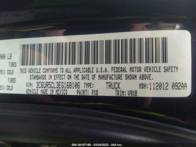 3C6UR5CL3EG168106 RAM 2500 Tradesman