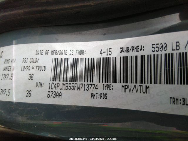 1C4PJMBS5FW713774 Jeep Cherokee Trailhawk