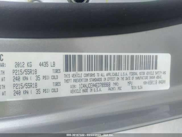 1C4NJCEA4ED789968 Jeep Compass High Altitude