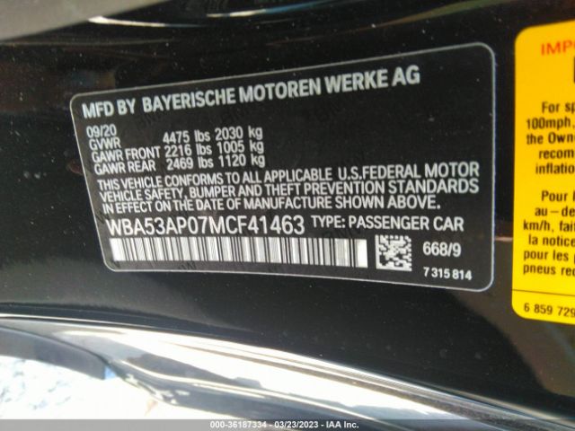 WBA53AP07MCF41463 BMW 4 Series 430i