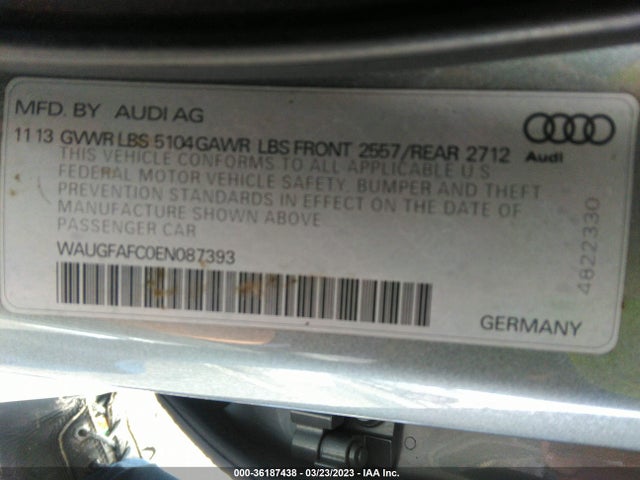 WAUGFAFC0EN087393 Audi A6 2.0t Premium Plus