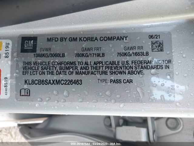 Chevrolet SPARK LS 2021 KL8CB6SAXMC226463 Image 9