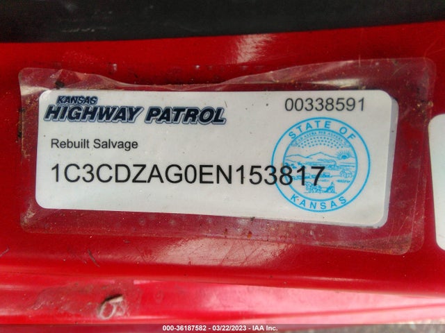 Dodge AVENGER SE 2014 1C3CDZAG0EN153817 Image 9