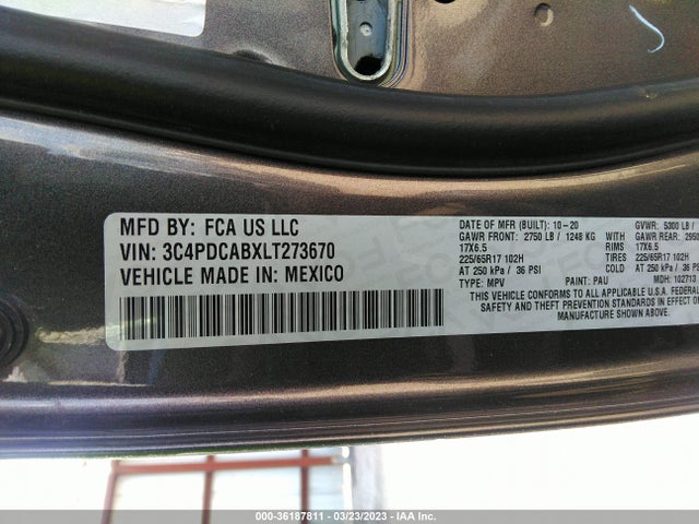 Dodge Journey Se Value 2020 3C4PDCABXLT273670 Image 10