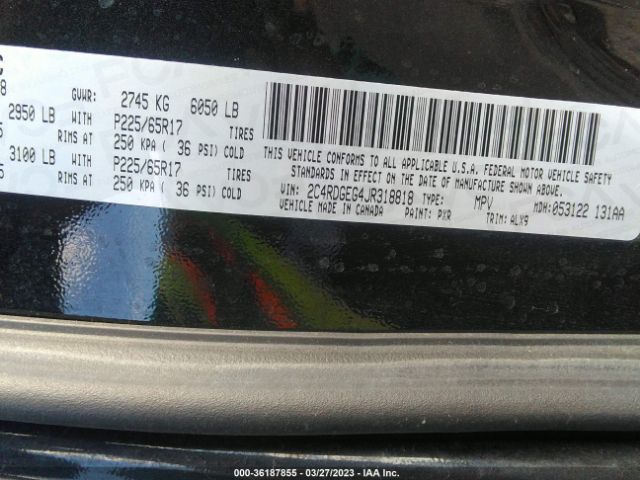 2C4RDGEG4JR318818 Dodge Grand Caravan Gt