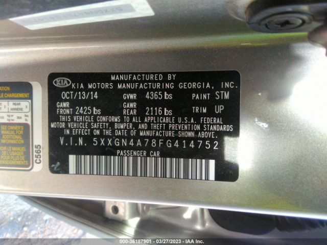5XXGN4A78FG414752 KIA OPTIMA EX