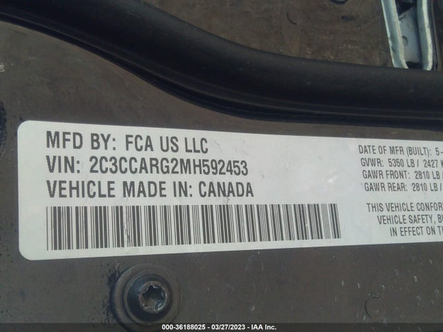 2C3CCARG2MH592453 Chrysler 300 Touring L