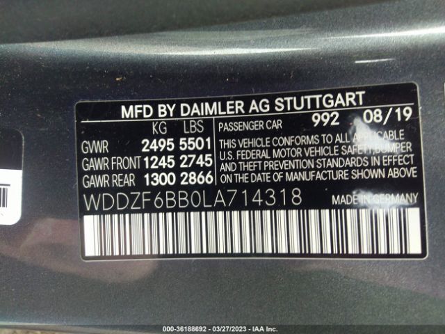 WDDZF6BB0LA714318 Mercedes-Benz E-class Amg E 53