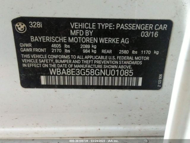 WBA8E3G58GNU01085 BMW 3 Series 328i Xdrive