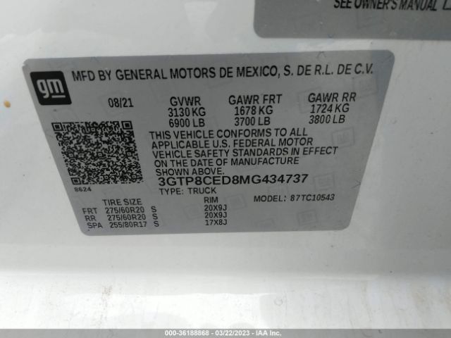 3GTP8CED8MG434737 GMC Sierra 1500 Elevation