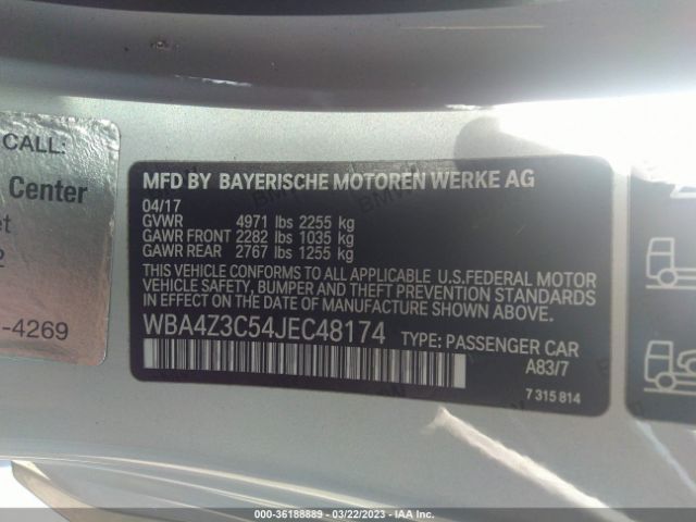 WBA4Z3C54JEC48174 BMW 4 Series 430i Xdrive