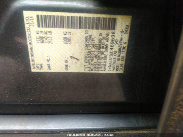 1N4AA5AP1EC469698 Nissan MAXIMA 3.5