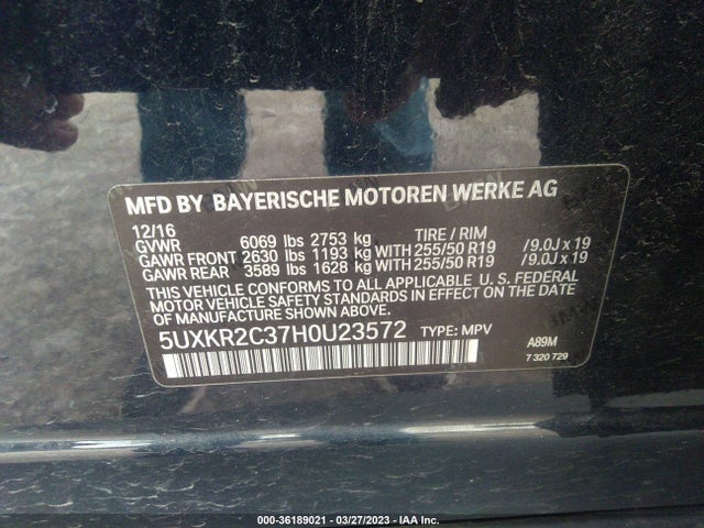 BMW X5 Sdrive35i 2017 5UXKR2C37H0U23572 Image 9