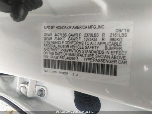 19UUB1F67LA006018 Acura Tlx W/a-spec Pkg