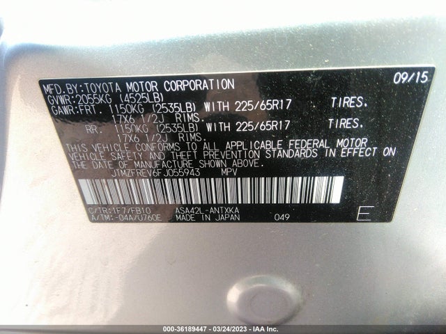 Toyota RAV4 LE 2015 JTMZFREV6FJ055943 Image 10