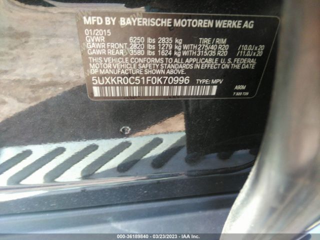 5UXKR0C51F0K70996 BMW X5 Xdrive35i
