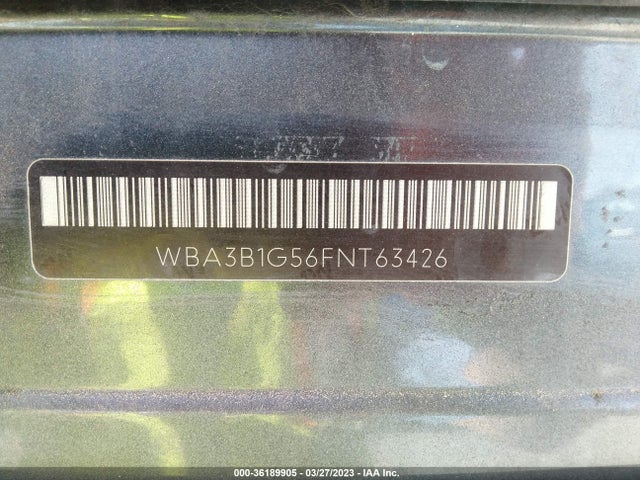 BMW 3 Series 320i 2015 WBA3B1G56FNT63426 Image 9