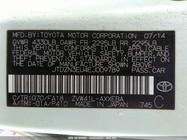 Toyota Prius V Two/three/five 2014 JTDZN3EU4EJ009789 Image 11