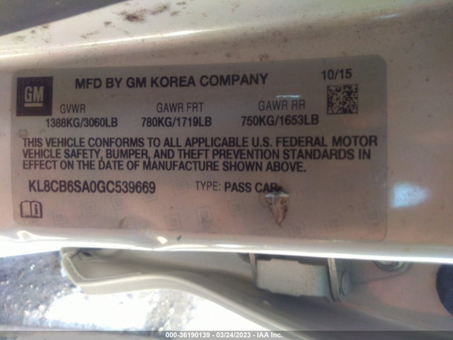 Chevrolet SPARK LS 2016 KL8CB6SA0GC539669 Image 10