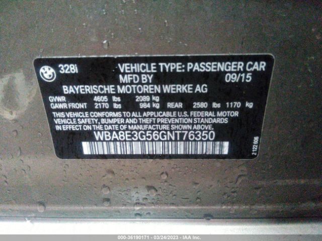 WBA8E3G56GNT76350 BMW 3 Series 328i Xdrive