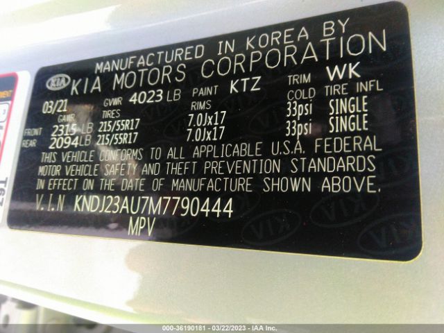 KNDJ23AU7M7790444 KIA SOUL S