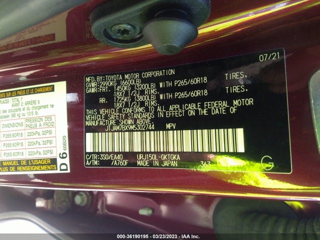 JTJAM7BX9M5302744 Lexus Gx Gx 460 Premium