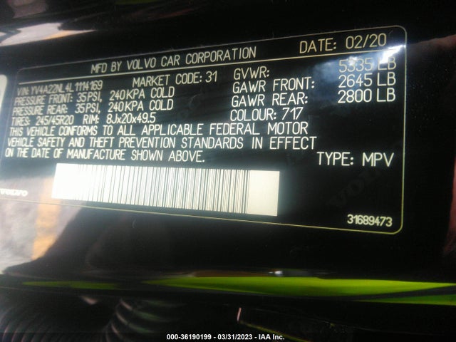 2020 Volvo V90, VIN: YV4A22NL4L1114169
