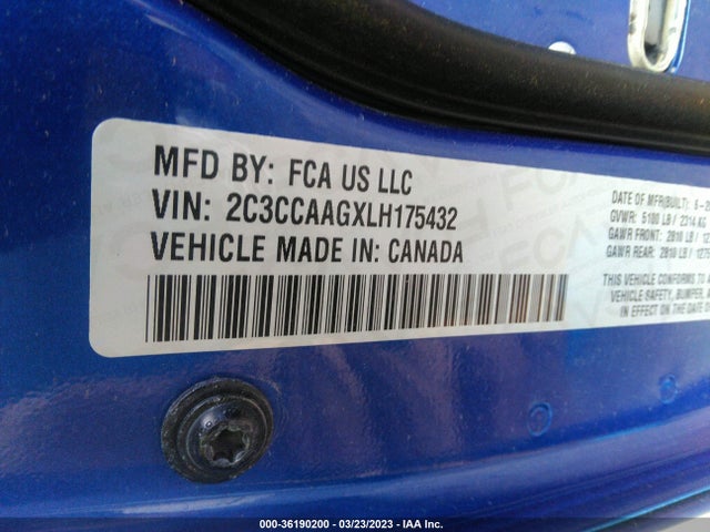 2C3CCAAGXLH175432 Chrysler 300 Touring
