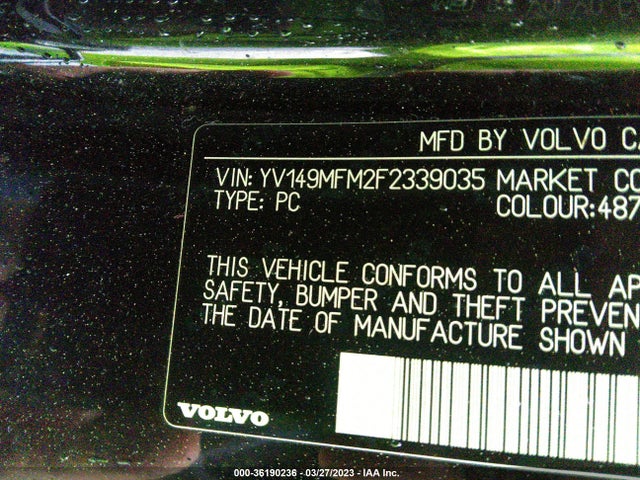 2015 Volvo S60, VIN: YV149MFM2F2339035