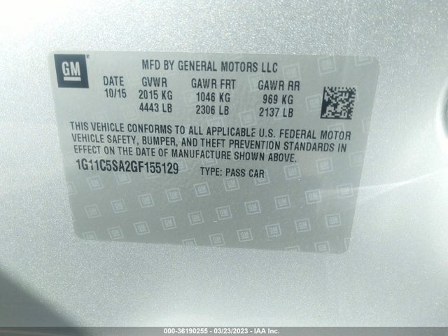 Chevrolet Malibu Limited Lt 2016 1G11C5SA2GF155129 Image 10